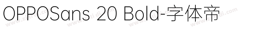OPPOSans 20 Bold字体转换